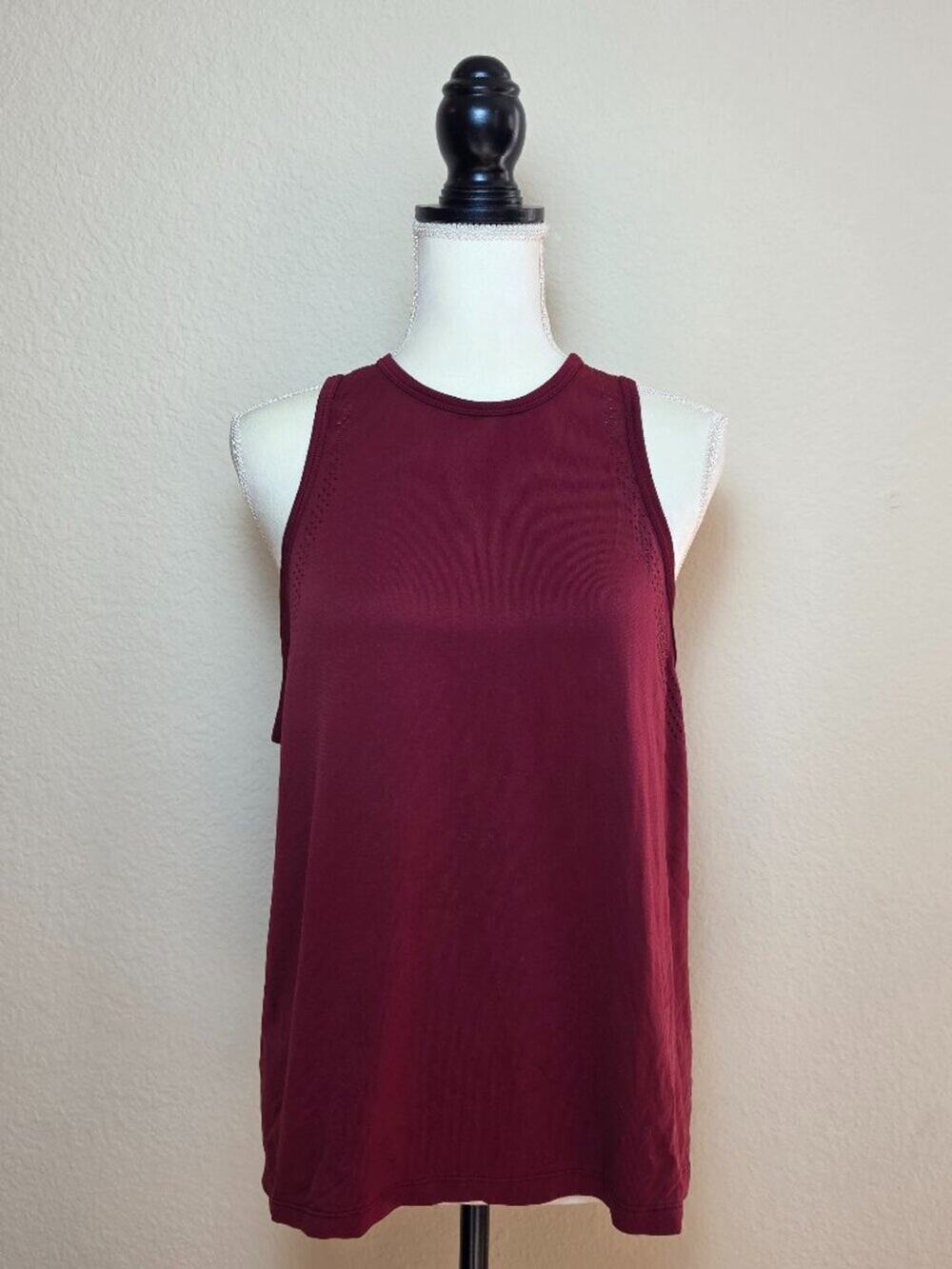 Victoria's Secret Burgundy Mesh Tank Top Medium